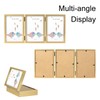 Triple 5x7 Photo Frame Hinged Folding Wood Picture Frame with