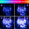 Mlambert 48FT Outdoor Patio Lights, 6 Lighting Modes RGB Cafe