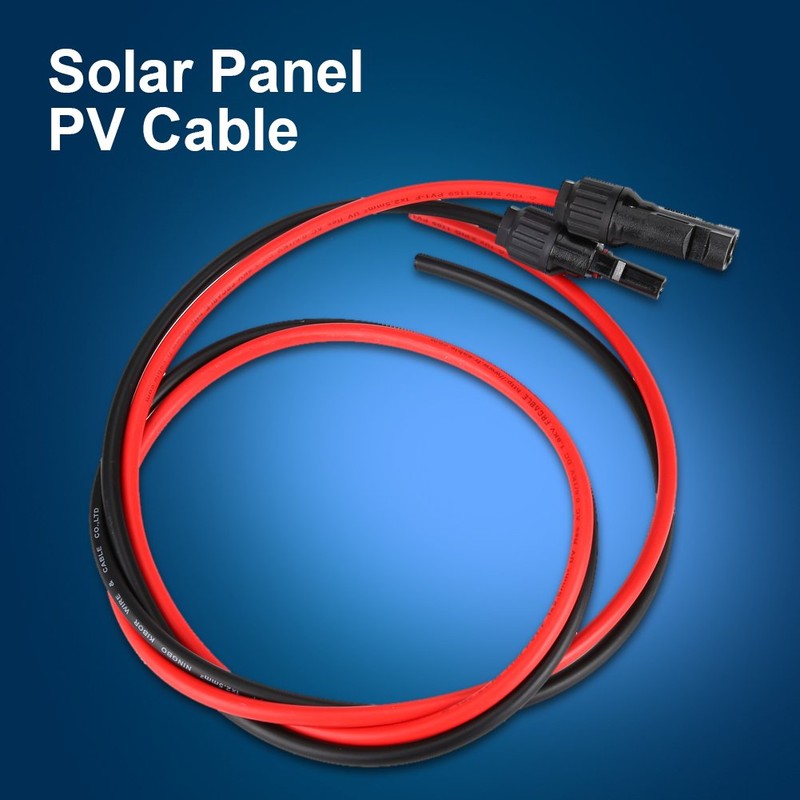 Conectores Par de Rojo, 2pcs Cables de PV de Panel