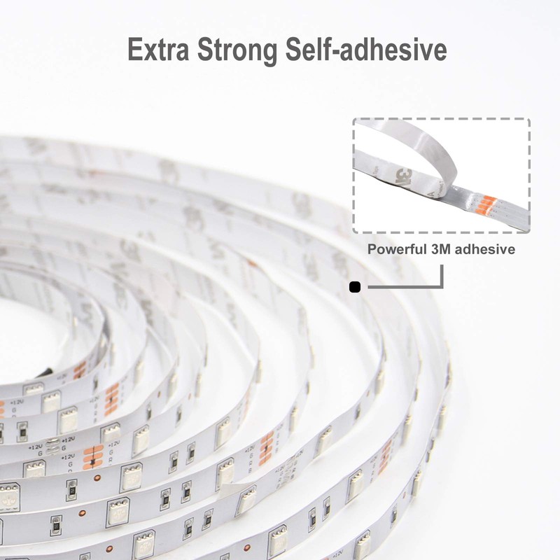 65.6 ft Bluetooth LED Strip Lights, Sync Music Color Changing