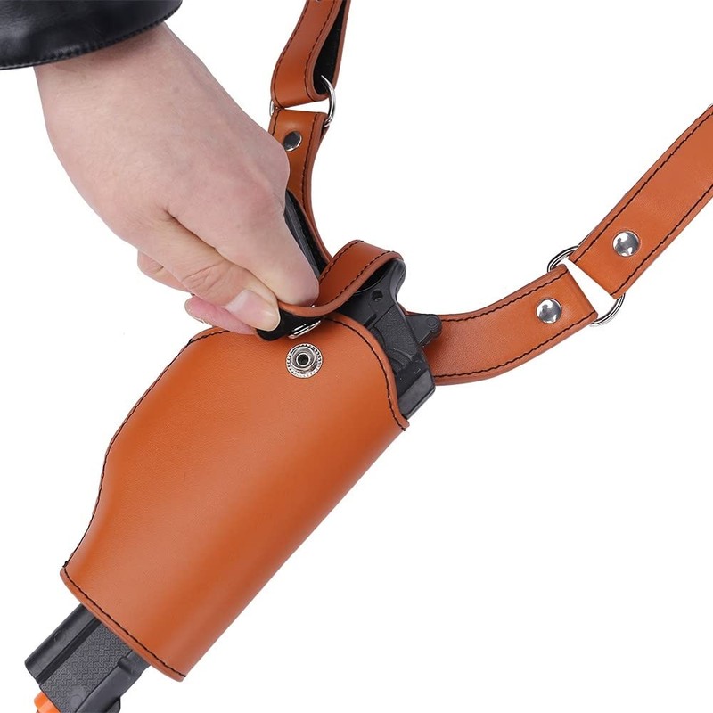 DONGKER Dual Gun Shoulder Holster,Leather Concealed Gun Holster with Adjustable