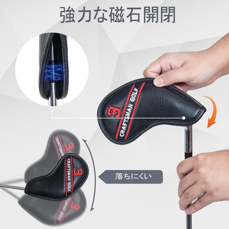 Golf Iron Covers Magnetic Wedge Cover Club Head Cover Set