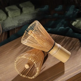 Bamboo Whisk Matcha Whisk for Green Tea Handmade Bamboo Whisk for Matcha Powder, for Japanese Tea Ceremony, Available with 80 Broom Bristles, Bamboo, 80 Prongs