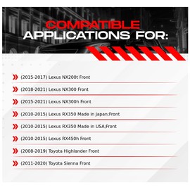 R1 Concepts Front Brakes and Rotors| Hardware Included| Front Ceramic Brake Pads and Rotors Kit| Fits 2015-2017 Lexus NX200t; 2018-2021 Lexus NX300; 2015-2021 Lexus NX300h; 2010-2015 Lexus RX350