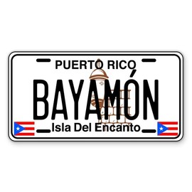 Bayamon Puerto Rico License Plate Sticker - for Water Bottle Phone Car Tumbler Laptop - PR Puerto Rican Pride Decal - Waterproof Vinyl - 3"