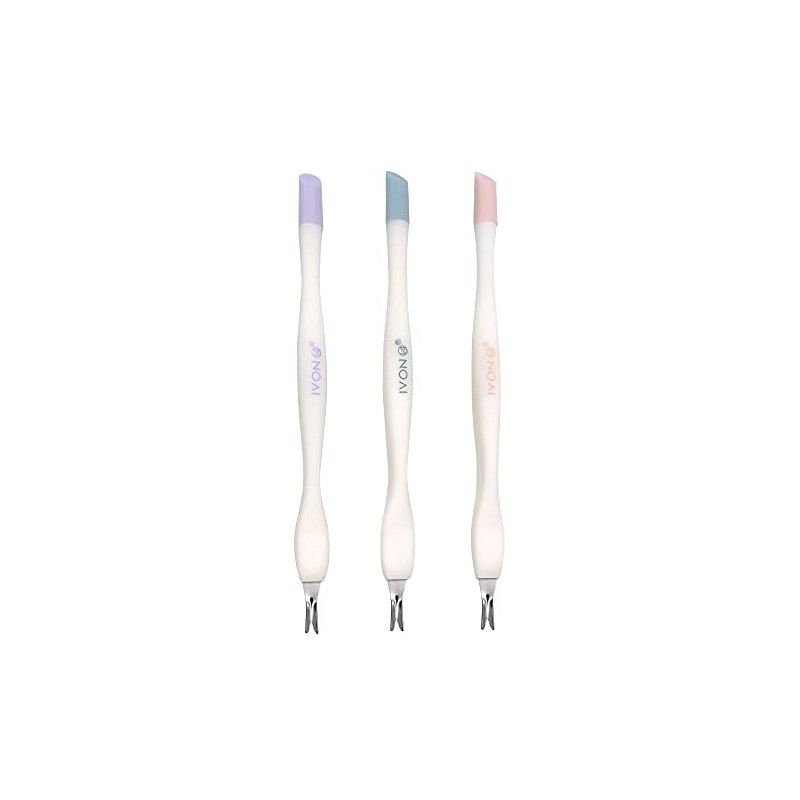IVON Cuticle Trimmer with Pusher, 3pcs Rubber Tip Cuticle Tool