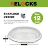 RELOCKS 12 in. Plastic Serving Trays with Lids, Party Platter,