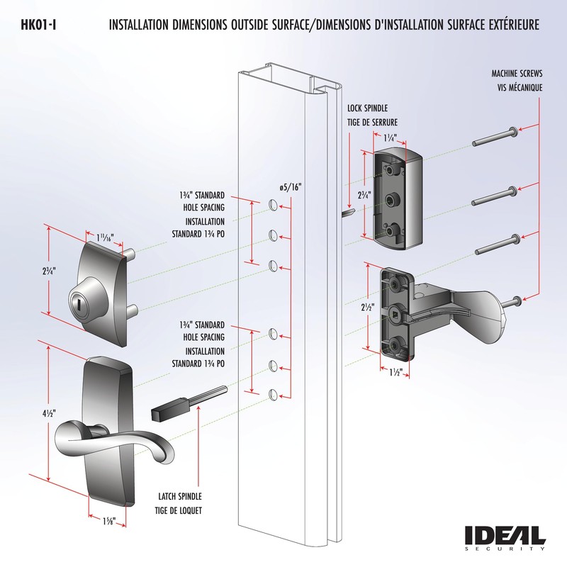 Ideal Security GL Door Lever Set with Keyed Deadbolt Lock