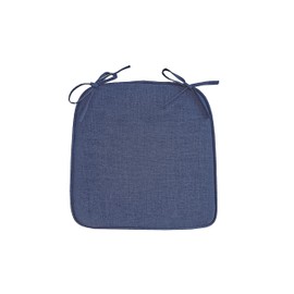 ZSLUKEJJ - Cojines impermeables para sillas de patio, muebles de patio, sofá, silla, almohadillas para orejas con correas ajustables, color azul, 17 x 16 x 3 pulgadas (1 unidad)