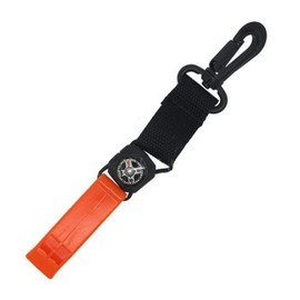 Scuba Choice Scuba Diving Mini Compass and Safety Whistle, Orange