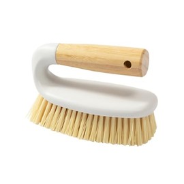 XFSPYY Wooden Handled Brush, Stiff Bristle Gravity Cleaning Brush, Multi-Purpose Brush for Bathroom Sinks, Floors, Carpets, Pools, Kitchens, Tiles, White.