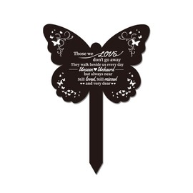 GLOBLELAND Memorial Remembrance Plaque Stake Acrylic Plaque Memorial Commemoratory Sign Garden Remembrance Decoration "Those We Love Do Not Go Away"