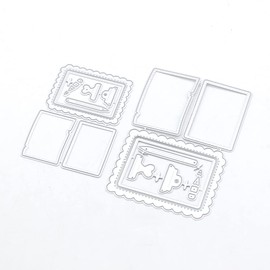 KSCRAFT Clip Board with Scallope Layer Metal Cutting Dies Stencils for DIY Scrapbooking Decorative Embossing DIY Paper Card