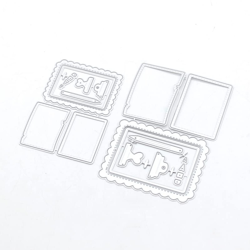 KSCRAFT Clip Board with Scallope Layer Metal Cutting Dies Stencils