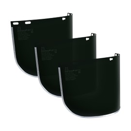 Blue Eagle Faceshield Replacement UV Visors (FC48G5) | Dark Green | UV Filter Level U6 (ANSI), 2-5(EN) | Polycarbonate | 3 PCS