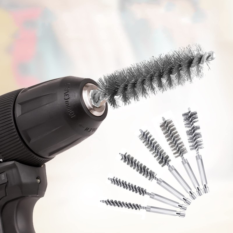 Pack of 6 Wire Brush Drill, Stainless Steel Cleaning Brush