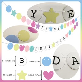 HOMEZZO Friendship Bracelet Banner, In My Birthday Era Bunting Decor, Colorful Friendship Bracelet Party Sign for Music fans Birthday Party Decorations