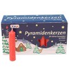 Pyramidenkerzen 50 Stück rot