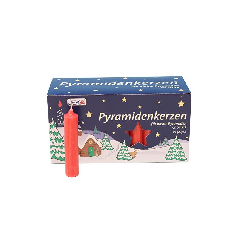 Pyramidenkerzen 50 Stück rot
