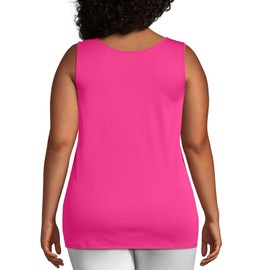 "JUST MY SIZE Womens Cool DRI Scoop-Neck Tank Top, 2X, Vivid Fuchsia"