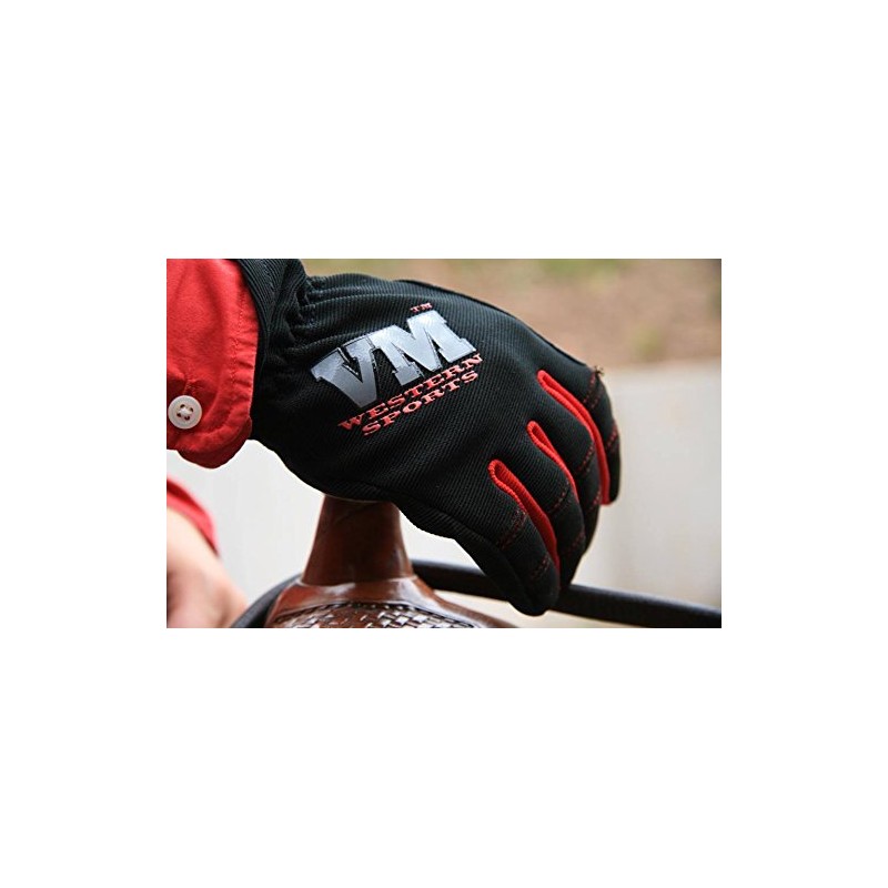 VM Riding Sports Gloves Riding Unisex Red Classic XS