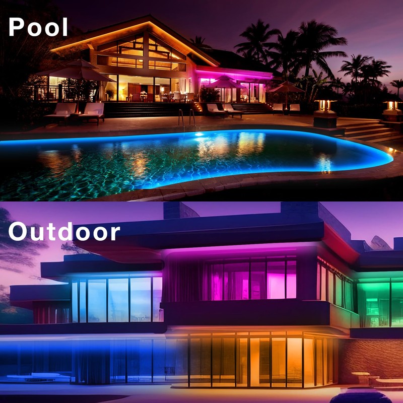 DAYBETTER 100 ft Outdoor LED Strip Lights Waterproof,IP67 Waterproof LED