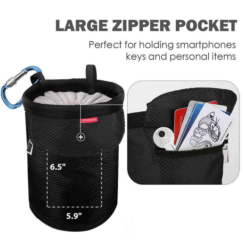 MoKo Chalk Bag Drawstring Waist Pouch Waist Attachment Tubular Shape