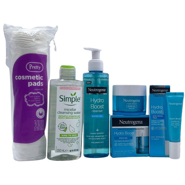 Complete Face Care Kit, Neutonic Skin Care Kit (Full Cleansing + Face & Eye Moisturizer) Economy Pack, Facial Cleansing Kit, Skin Care