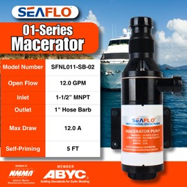 SEAFLO New Macerator Pump System 12V for RV Marine 01 Series Improved Motor