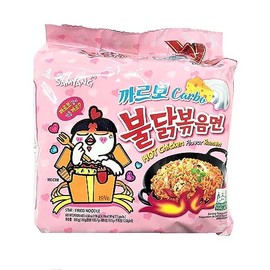 Samyang Hot chicken stir fried ramen noodle, Carbo 5 pk, 22.9 Ounce