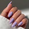 KQueenest Soft Gel Press on Nails Almond Medium, Light Purple