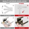 6 Pack Square Door Lever Privacy Door Lock Handleset, Keyless
