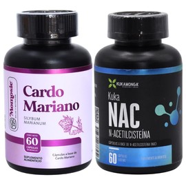 NAC N-Acetil Cistena  Cardo Mariano  60 Cpsulas Apoyo con Ingredientes Naturales de Origen Vegetal  Sin Aditivos Momosie                              