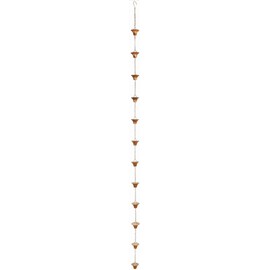 Esschert Design Rainwater chain copper-plated, made of iron material, 7.9 x 7.9 x 254.0 cm