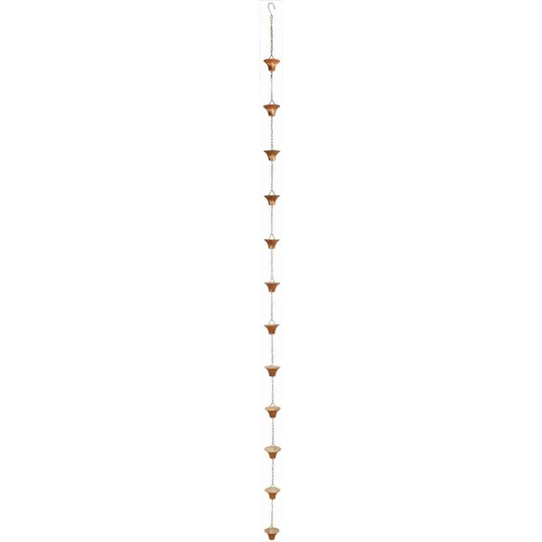 Esschert Design Rainwater chain copper-plated, made of iron material, 7.9
