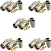 Eightwood 10pcs BNC Female Crimp RF Connector 50 ohm for