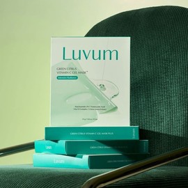Rubium Lubium Green Citrus Gel Mask Plus 5-Pack [Trial Size] 1 Green Citrus Gel Mask, 2 Green Serum 1.5ml / 러븀 그린 시트러스 겔 마스크 플러스 5매입 [체험용] 그린 시트러스 겔 마스크 1매, 그린세럼 1.5ml 2매