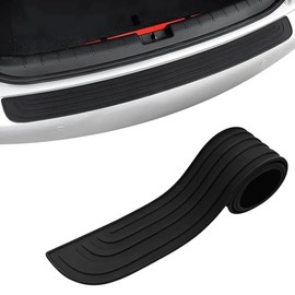 Protector de parachoques trasero de coche, 41 x 3.4 pulgadas, protector universal de goma antiarañazos, protector de umbral de maletero antideslizante, accesorios exteriores para automóviles