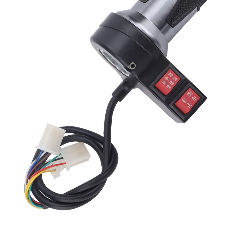 1Pair E-Bike Throttle Grip, 3 Speed Gear Throttle Handle Grips