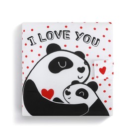 I Love You Black and White 7 x 7 Polyester Fabric Baby Soft Touch Book