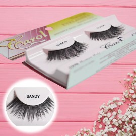 Carol Pestaña Postiza Tira Invisible Cabello Humano Sandy