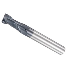 CoCud Square Nose End Mill, 10mm x 25mm Cutting 10mm Shank, AlTiN Coated P05 Carbide 2 Flutes CNC Router Bits - (Applications: for Milling Stainless Steel Hardened Steel)