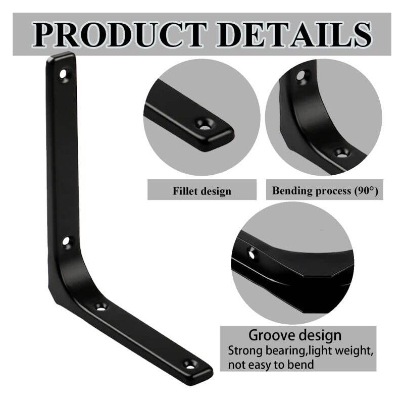 8 pcs Shelf Bracket , Triangle Support Wall Hanging,Space-Saving DIY