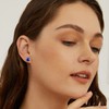 Pack of 4 Round CZ Screw Flat Back Earrings Hypoallergenic