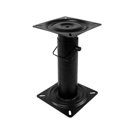 RULLINE 2 Pack Adjustable Pedestal Base for Boat Seats Height Adjustable 11.34 to 17.24 Inches Black Powder Coated Marine Seat Base Compatible with Swivel Devices for Fishing and Yacht Use