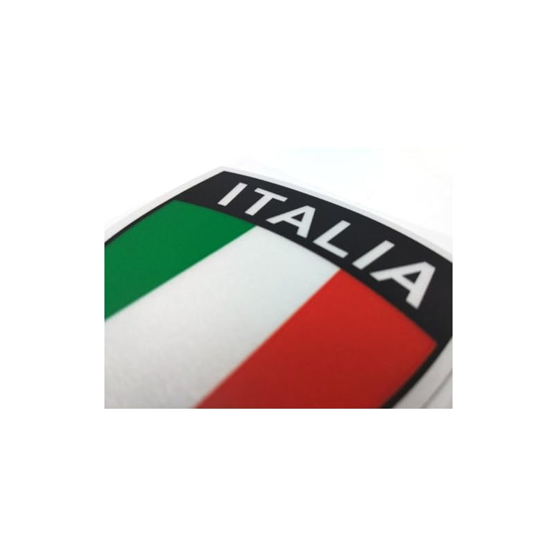 F NODE Italian Flag Shield Emblem Waterproof Reflective Sticker 2.9