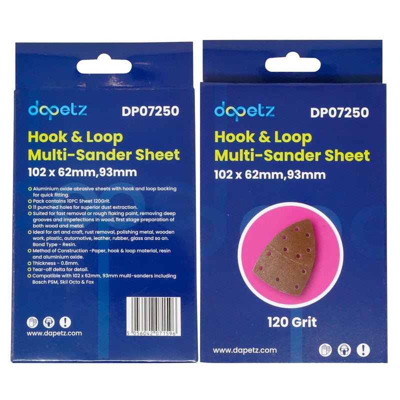 Dapetz ® Mouse Sanding Pads 10Pcs 102 x 62mm, 93mm