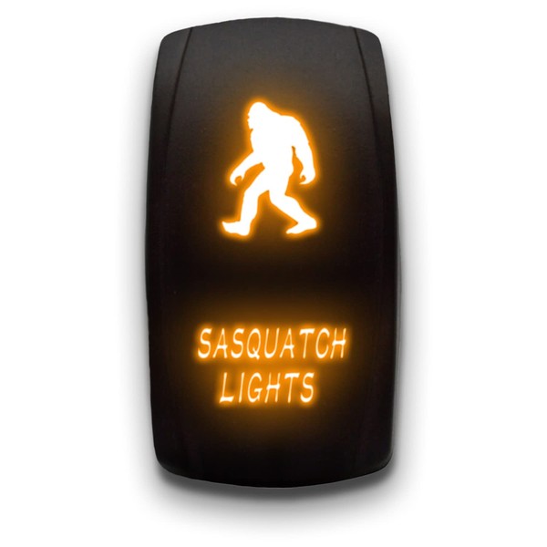 Sasquatch Lights - Orange - Laser Etched Toggle Switch 5-PIN