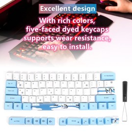 73PCs Sublimation Keycaps Mechanical Keyboard Accessory PC Parts with Cute Penguin Pattern,Universal for Mechanical Keyboard(6064 Penguin)