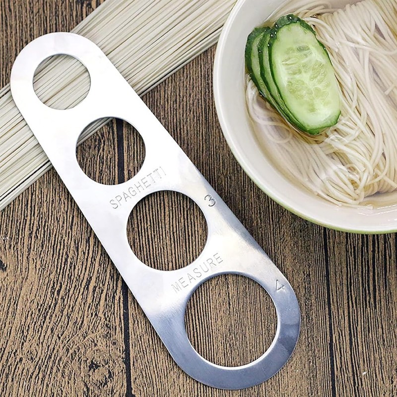 FONGKNOX 2 Pcs Stainless Steel Pasta Measurer with 4 Measuring